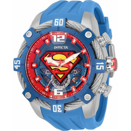 Invicta Men's Chronograph Watch - DC Comics Superman Blue Rubber Strap | 33164 ,