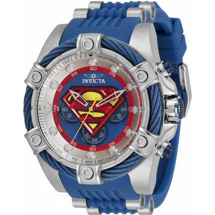 Invicta Men's Chronograph Watch - DC Comics Superman Silver and Blue Strap | 33188 ,