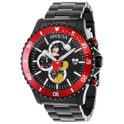 Invicta Men's Chronograph Watch - Disney Mickey Mouse Black Bracelet | 39522 ,