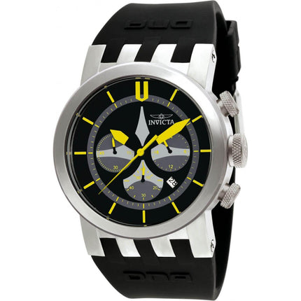 Invicta Men's Chronograph Watch - DNA Black Dial Rubber Strap | 10398 ,