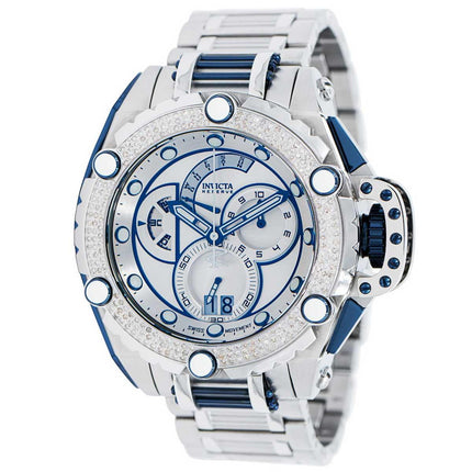 Invicta Men's Chronograph Watch - Flying Fox Silver Dial Steel Bracelet | 39695 ,