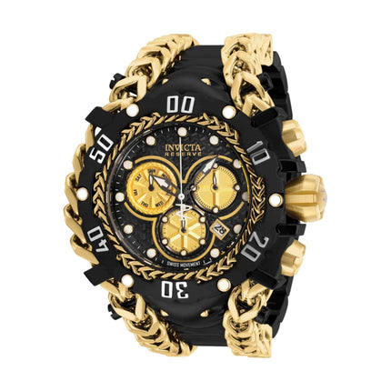 Invicta Men's Chronograph Watch - Gladiator Black and Yellow Gold Bracelet | 34436 ,