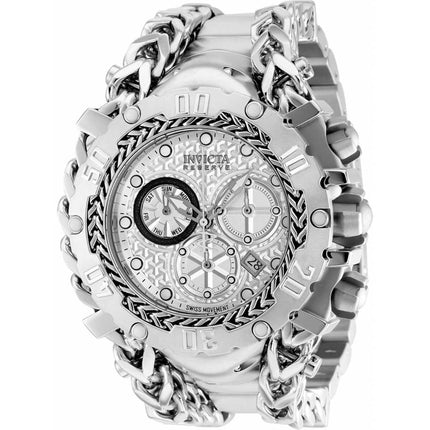 Invicta Men's Chronograph Watch - Gladiator Quartz Silver Dial Steel Bracelet | 34429 ,