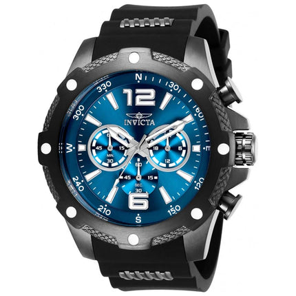 Invicta Men's Chronograph Watch - I-Force Blue Dial Black Rubber Strap | 27272 ,