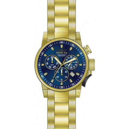 Invicta Men's Chronograph Watch - I-Force Blue Dial Yellow Gold Bracelet | 31637 ,