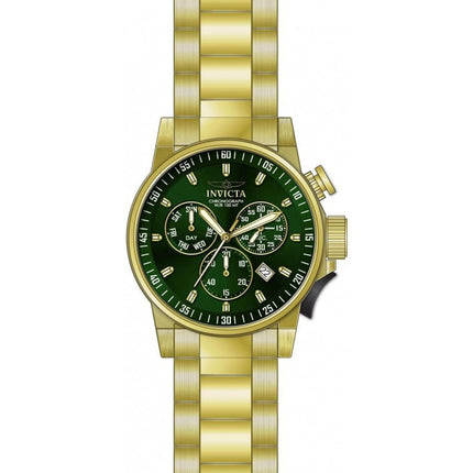 Invicta Men's Chronograph Watch - I-Force Green Dial Yellow Gold Bracelet | 31639 ,