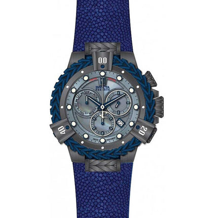 Invicta Men's Chronograph Watch - Jason Taylor MOP Dial Blue Rubber Strap | 34212 ,