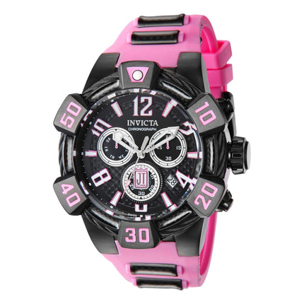 Invicta Men's Chronograph Watch - Jason Taylor Pink and Black Bezel Strap | 40449 ,