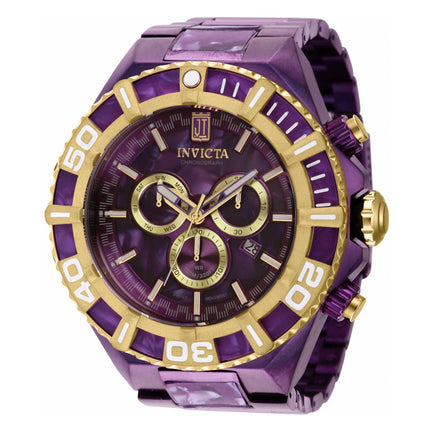 Invicta Men's Chronograph Watch - Jason Taylor Purple Resin and Steel Bracelet | 40206 ,