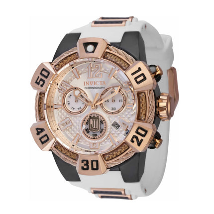 Invicta Men's Chronograph Watch - Jason Taylor Quartz Silver Tone Dial Strap | 40445 ,