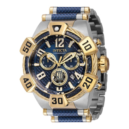 Invicta Men's Chronograph Watch - Jason Taylor Yellow Gold and Blue Bezel | 40425 ,