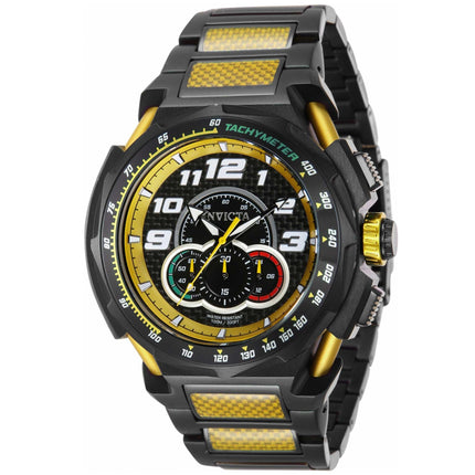 Invicta Men's Chronograph Watch - JM Correa Black and Yellow Dial Bracelet | 43784 ,
