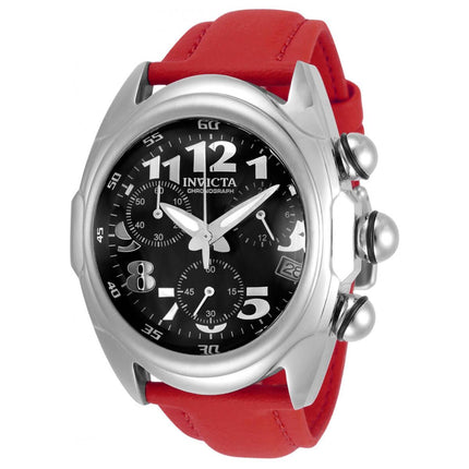 Invicta Men's Chronograph Watch - Lupah Black Dial Red Rubber Strap | 31402 ,