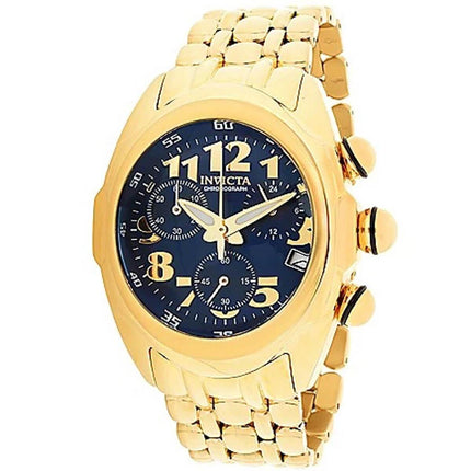 Invicta Men's Chronograph Watch - Lupah Blue Dial Gold Tone Bracelet | 31412 ,
