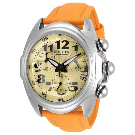 Invicta Men's Chronograph Watch - Lupah Champagne Dial Orange Rubber Strap | 31403 ,