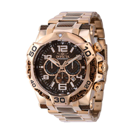 Invicta Men's Chronograph Watch - Mammoth Brown Glass Fiber Dial Bracelet | 38796 ,