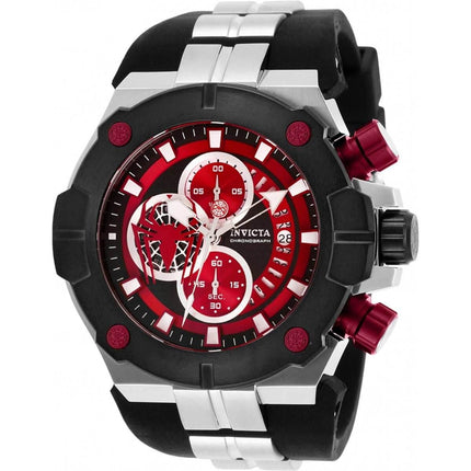 Invicta Men's Chronograph Watch - Marvel Black and Red Dial Two Tone Strap | 30317 ,