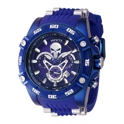 Invicta Men's Chronograph Watch - Marvel Punisher Dark Blue Dial Strap | 38180 ,