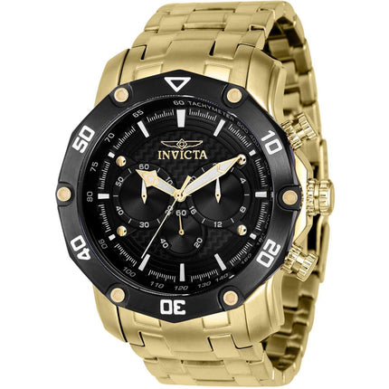 Invicta Men's Chronograph Watch - Pro Diver Black Carbon Fiber Dial Bracelet | 37725 ,