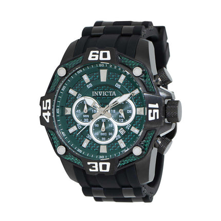 Invicta Men's Chronograph Watch - Pro Diver Black Steel and Rubber Strap | 40524 ,