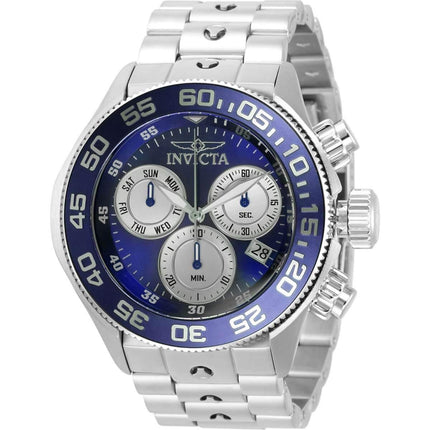 Invicta Men's Chronograph Watch - Pro Diver Blue and Silver Dial Bracelet | 31796 ,