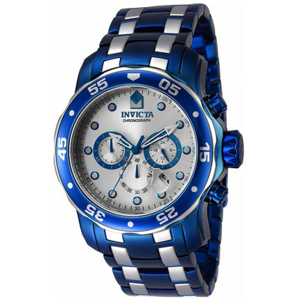 Invicta Men's Chronograph Watch - Pro Diver Blue and Silver Dial Bracelet | 40923 ,
