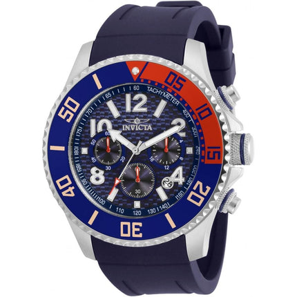 Invicta Men's Chronograph Watch - Pro Diver Blue Dial Rubber Strap | 30958 ,