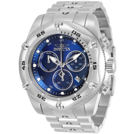 Invicta Men's Chronograph Watch - Pro Diver Blue Dial Silver Tone Bracelet | 31603 ,