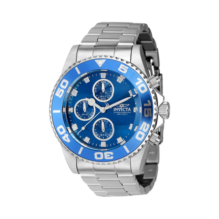 Invicta Men's Chronograph Watch - Pro Diver Blue Dial Silver Tone Bracelet | 43406 ,