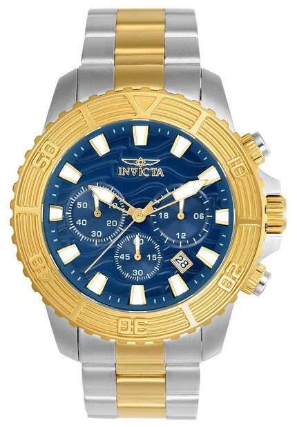Invicta Men's Chronograph Watch - Pro Diver Blue Dial Steel Bracelet| 24002 ,
