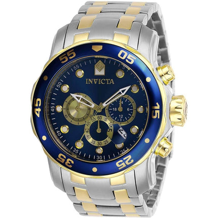Invicta Men's Chronograph Watch - Pro Diver Blue Dial Two Tone Bracelet | 28718 ,