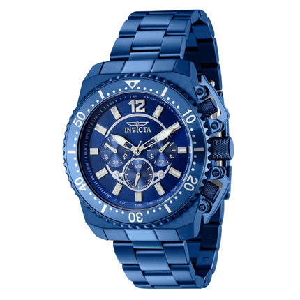 Invicta Men's Chronograph Watch - Pro Diver Blue Stainless Steel Bracelet | 40874 ,