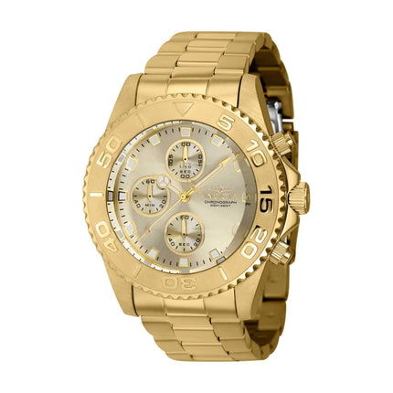 Invicta Men's Chronograph Watch - Pro Diver Champagne Dial Yellow Gold Case | 43410 ,