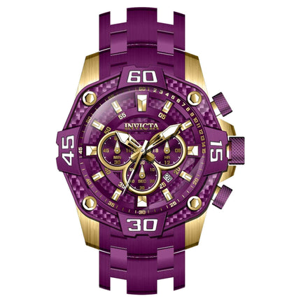 Invicta Men's Chronograph Watch - Pro Diver Dark Purple Dial Bracelet | 40634 ,