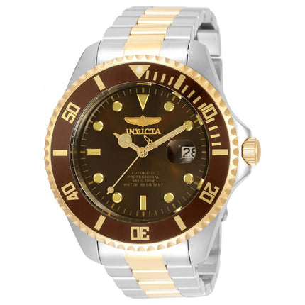 Invicta Men's Chronograph Watch - Pro Diver Desert Sand Dial Two Tone Bracelet | 35728 ,