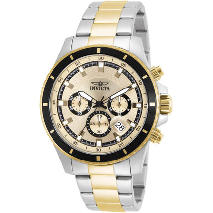 Invicta Men's Chronograph Watch - Pro Diver Gold Tone Dial Two Tone Bracelet | 12456 ,