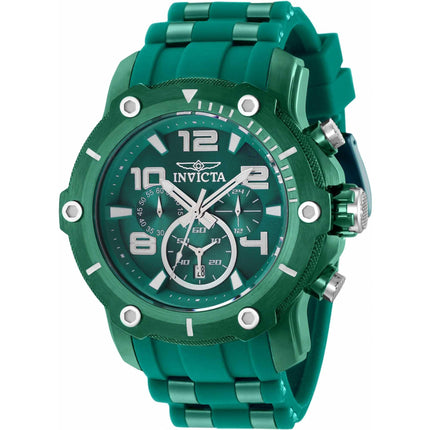 Invicta Men's Chronograph Watch - Pro Diver Green Steel and Rubber Strap | 40802 ,