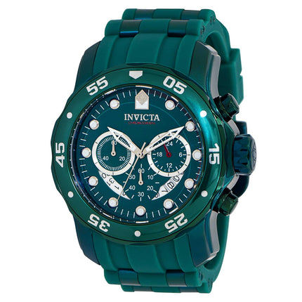 Invicta Men's Chronograph Watch - Pro Diver Green Steel and Rubber Strap | 40928 ,