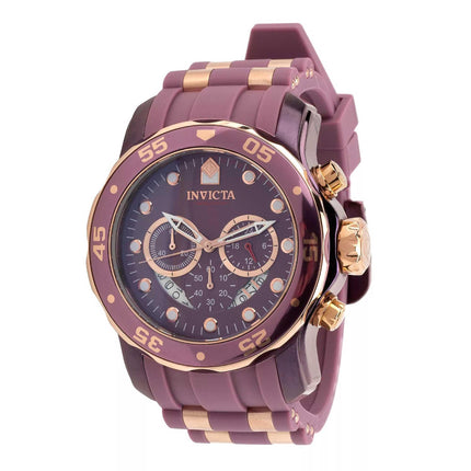 Invicta Men's Chronograph Watch - Pro Diver Light Purple and Rose Gold Strap | 40935 ,