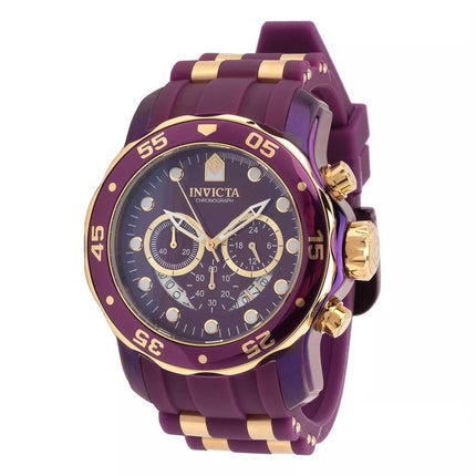 Invicta Men's Chronograph Watch - Pro Diver Purple and Yellow Gold Strap | 40933 ,