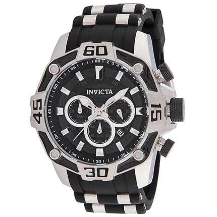 Invicta Men's Chronograph Watch - Pro Diver Quartz Black and Silver Dial | 33834 ,