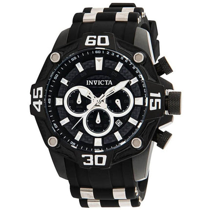 Invicta Men's Chronograph Watch - Pro Diver Quartz Black and Silver Dial | 33843 ,