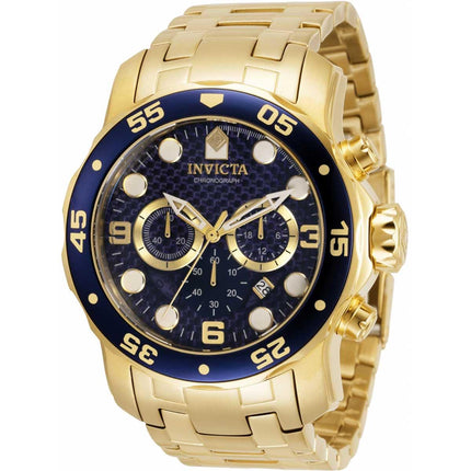 Invicta Men's Chronograph Watch - Pro Diver Quartz Blue and Gold Tone Dial | 35133 ,