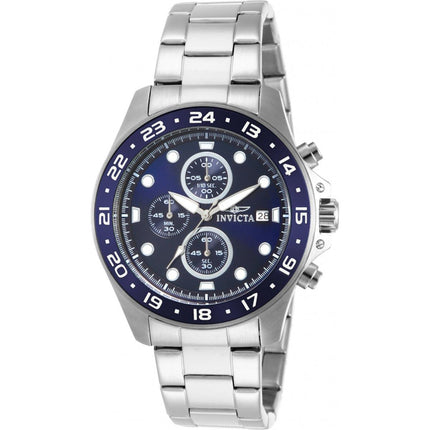 Invicta Men's Chronograph Watch - Pro Diver Quartz Blue Dial Steel Bracelet | 15205 ,