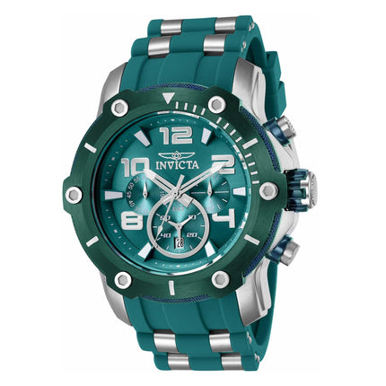 Invicta Men's Chronograph Watch - Pro Diver Quartz Green Dial Two Tone Strap | 40812 ,