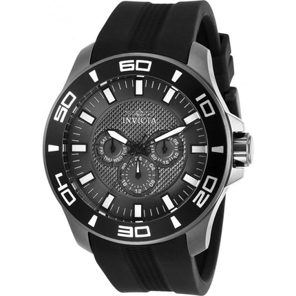 Invicta Men's Chronograph Watch - Pro Diver Quartz Grey Dial Black Strap | 30112 ,