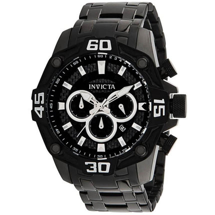 Invicta Men's Chronograph Watch - Pro Diver Quartz Gunmetal Steel Bracelet | 33850 ,