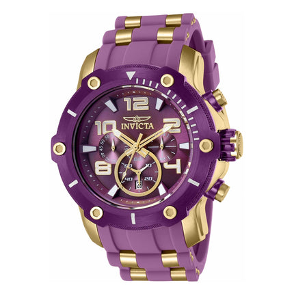 Invicta Men's Chronograph Watch - Pro Diver Quartz Purple Dial Two Tone Strap | 40805 ,