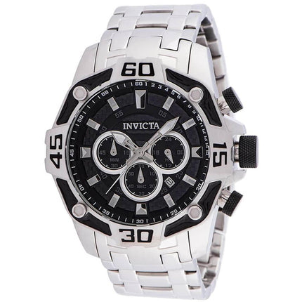 Invicta Men's Chronograph Watch - Pro Diver Quartz Silver Steel Bracelet | 33844 ,