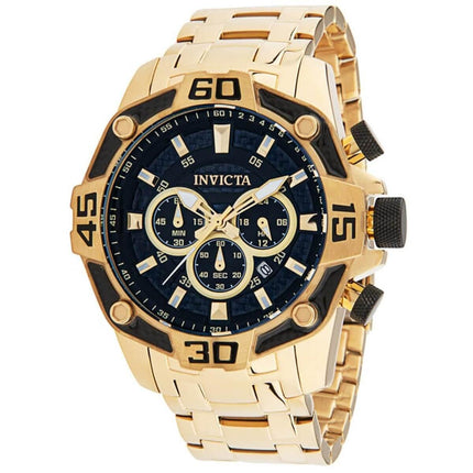 Invicta Men's Chronograph Watch - Pro Diver Quartz Yellow Gold Steel Bracelet | 33847 ,